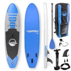 SereneLife Free-Flow SUP Inflatable Paddle Board Sports & Outdoors
