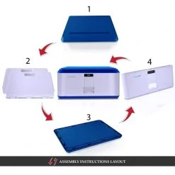 SereneLife Home & Lighting Locking Storage Container Bin 21 Gallon SLSBIN20