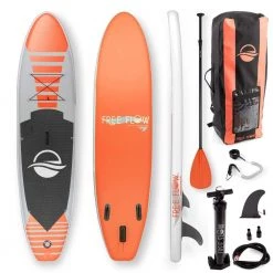 SereneLife Free-Flow SUP Inflatable Paddle Board Sports & Outdoors