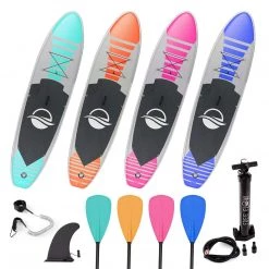 SereneLife Free-Flow SUP Inflatable Paddle Board Sports & Outdoors