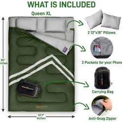 SereneLife Double Sleeping Bag SLSBX9
