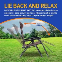 Serenelife Camping & Outdoor Adjustable Zero Gravity Chair Set