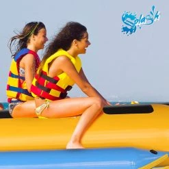 Serenelife Inflatable Banana Boat With Storage Bag 2 Person SLBBFL2
