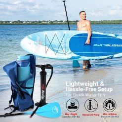 SereneLife Sports & Outdoors SUP Inflatable Paddle Board