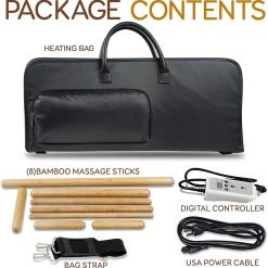 SereneLife Thermal Therapy Bamboo Stick Massage Kit PSLMSGBMB22