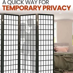 Serenelife 4-Panel Room Divider SLRDD4 Home & Lighting