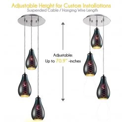 SereneLife Pendant Hanging Light Fixture